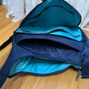 Blue Cross-Body Zippers Bag New No Tag by “EST: 1978”